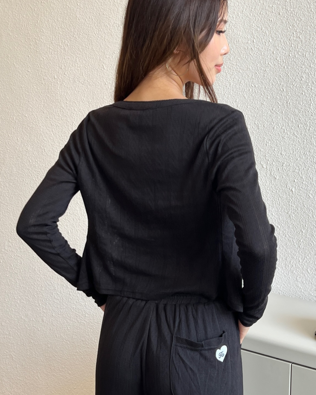 The Pointelle Layering Duo - Black