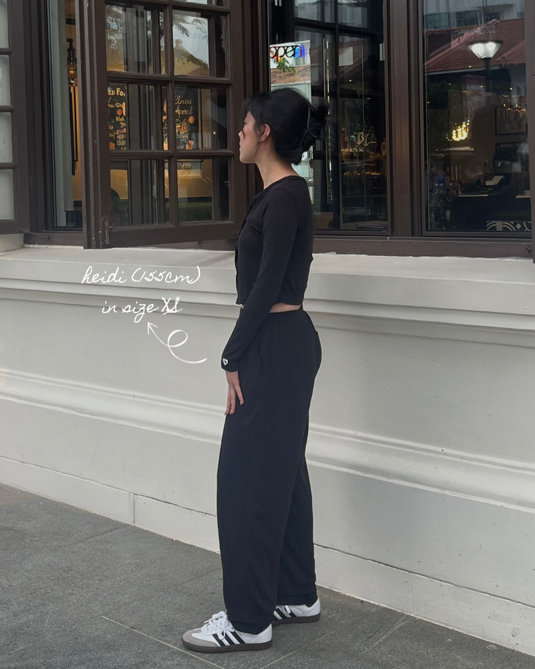 Pointelle Easy Pant - Black