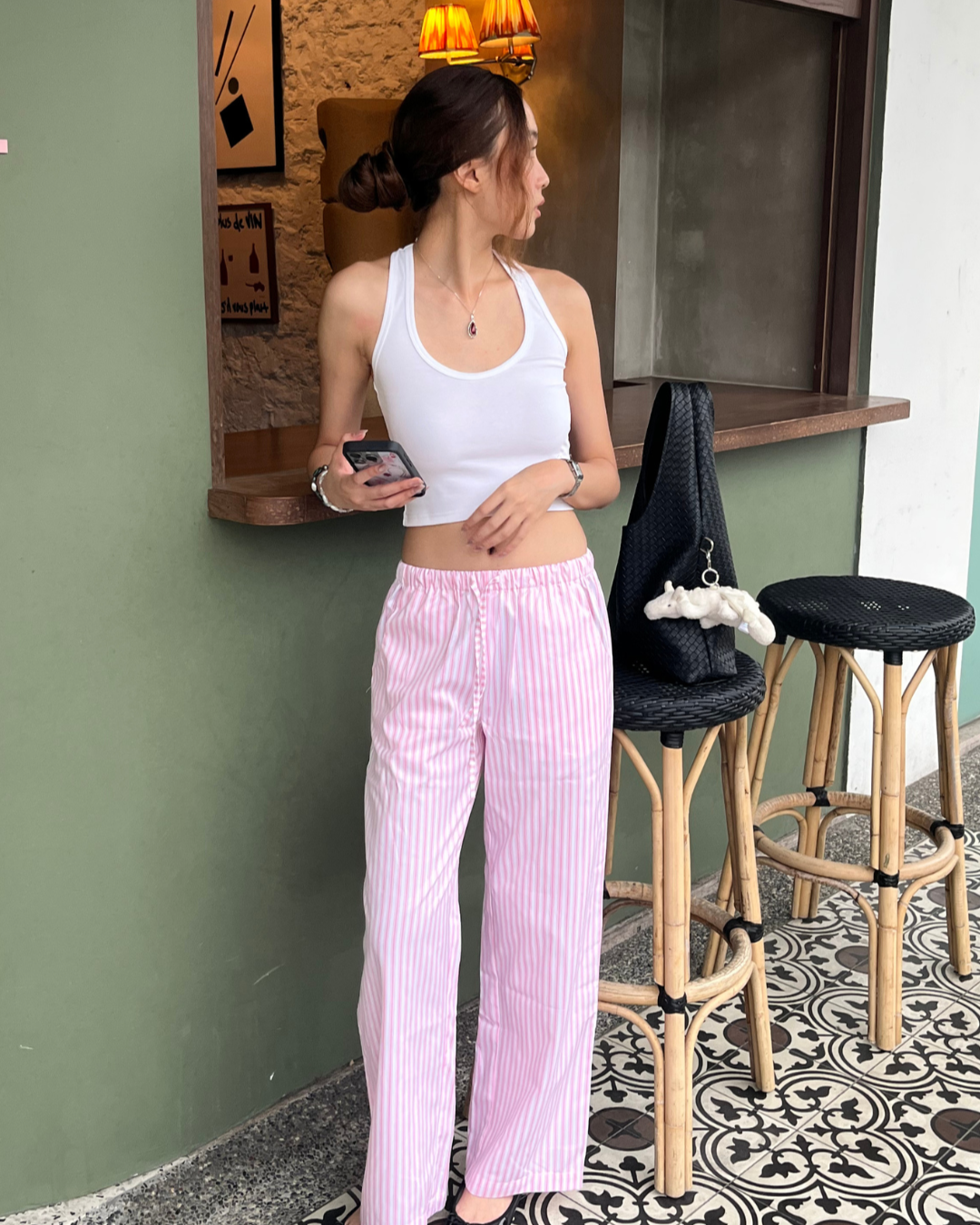 Strawberry Striped Lounge Pants