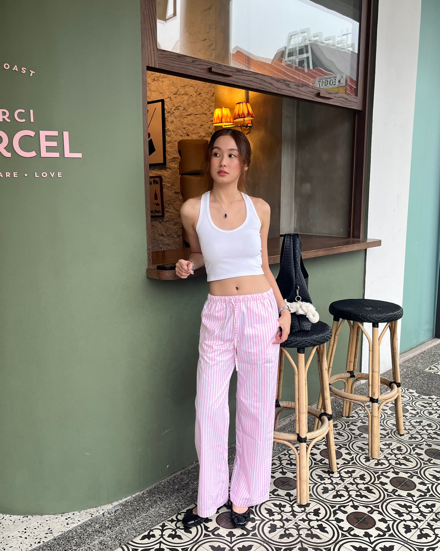 Strawberry Striped Lounge Pants