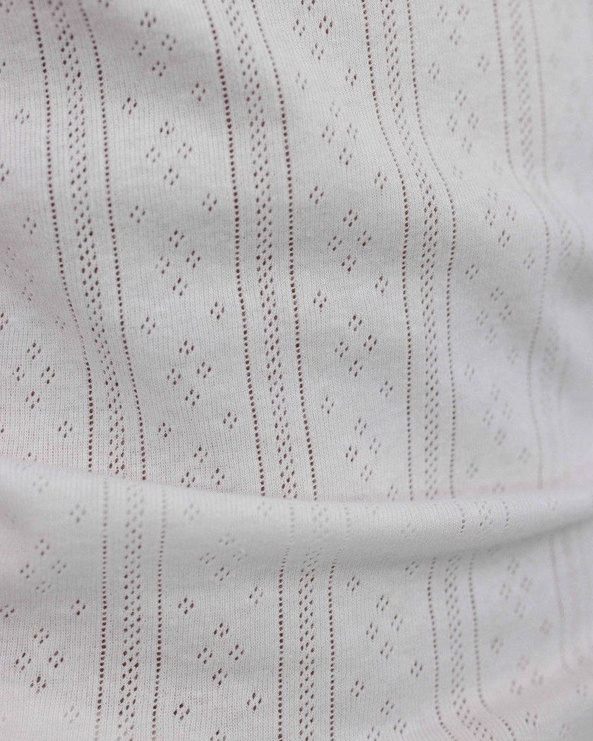 The Pointelle Layering Duo - White