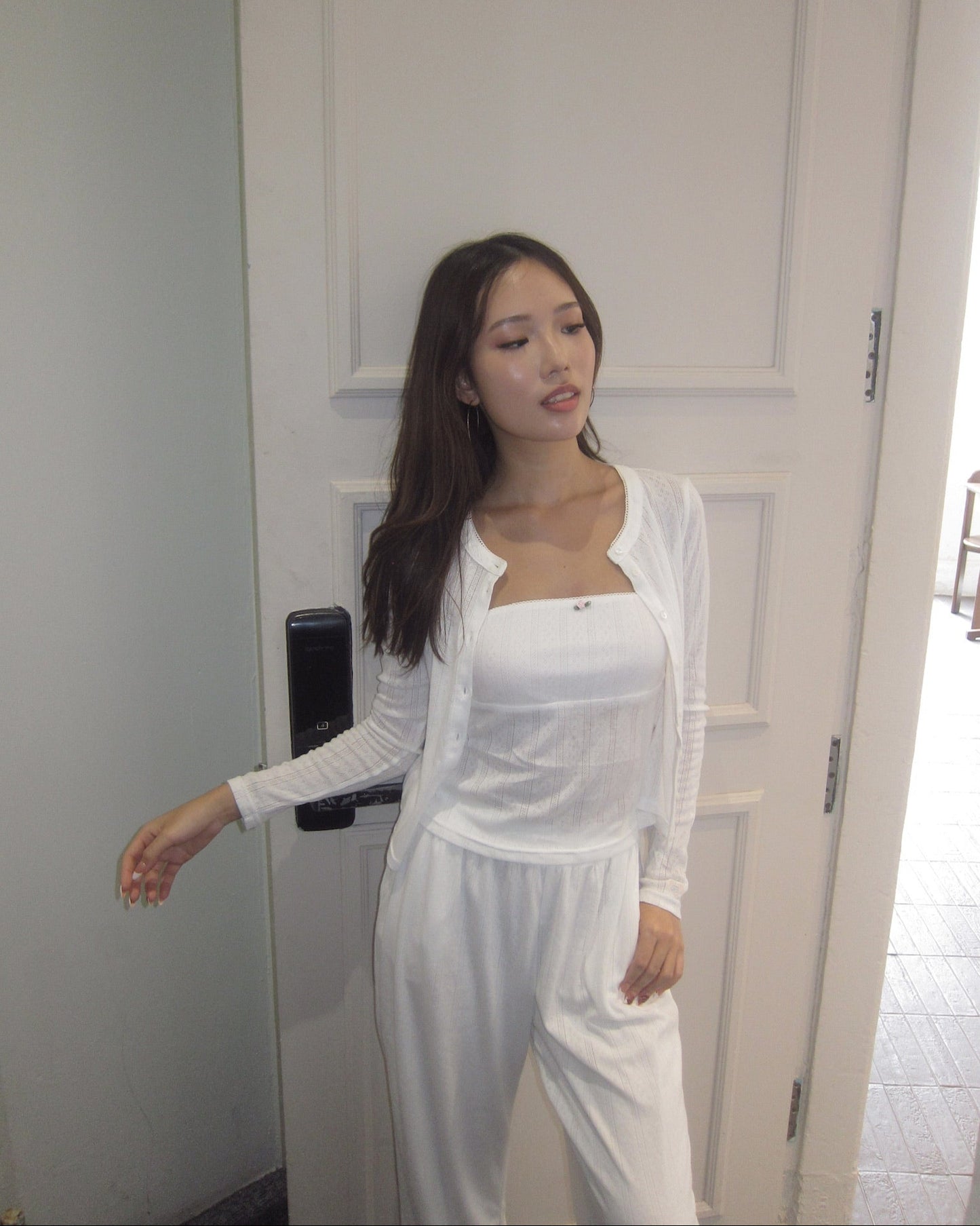 The Pointelle Layering Duo - White
