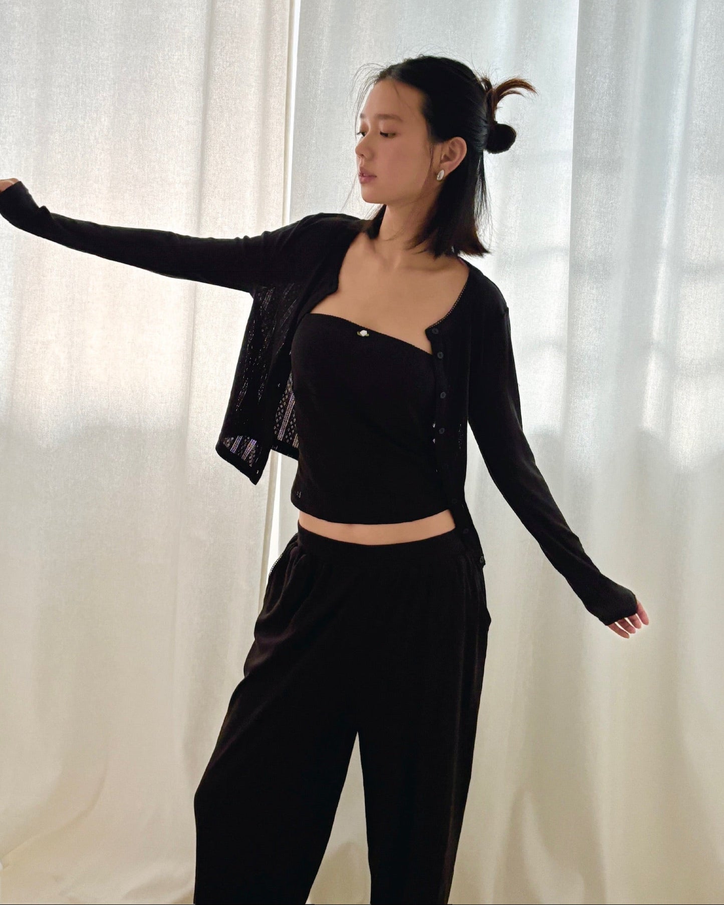 Dreamy Pointelle Set - Black