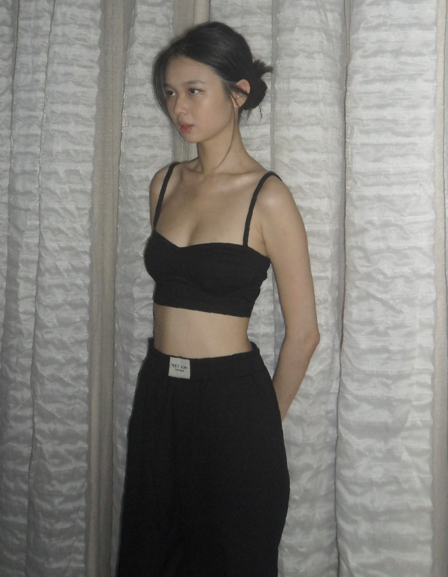 The Outside Knitted Bralette - Liquorice