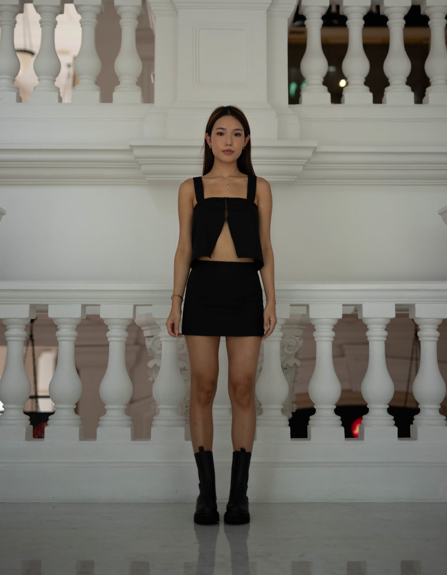 The Valentina Bustier Top - Midnight