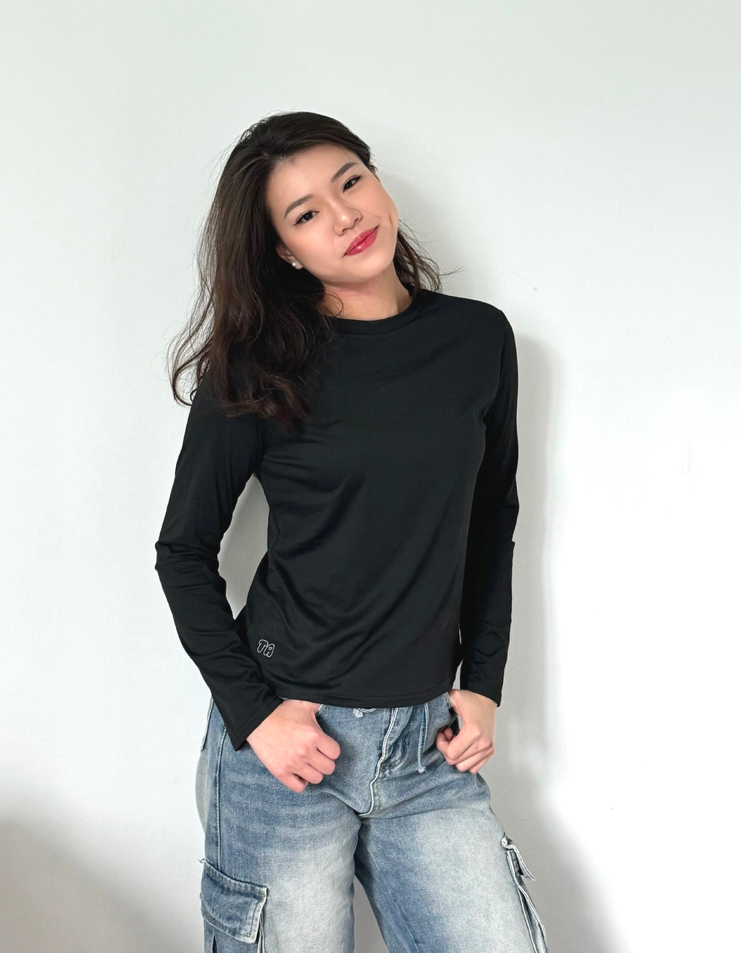Butter Long Sleeve Tee - Black Velvet