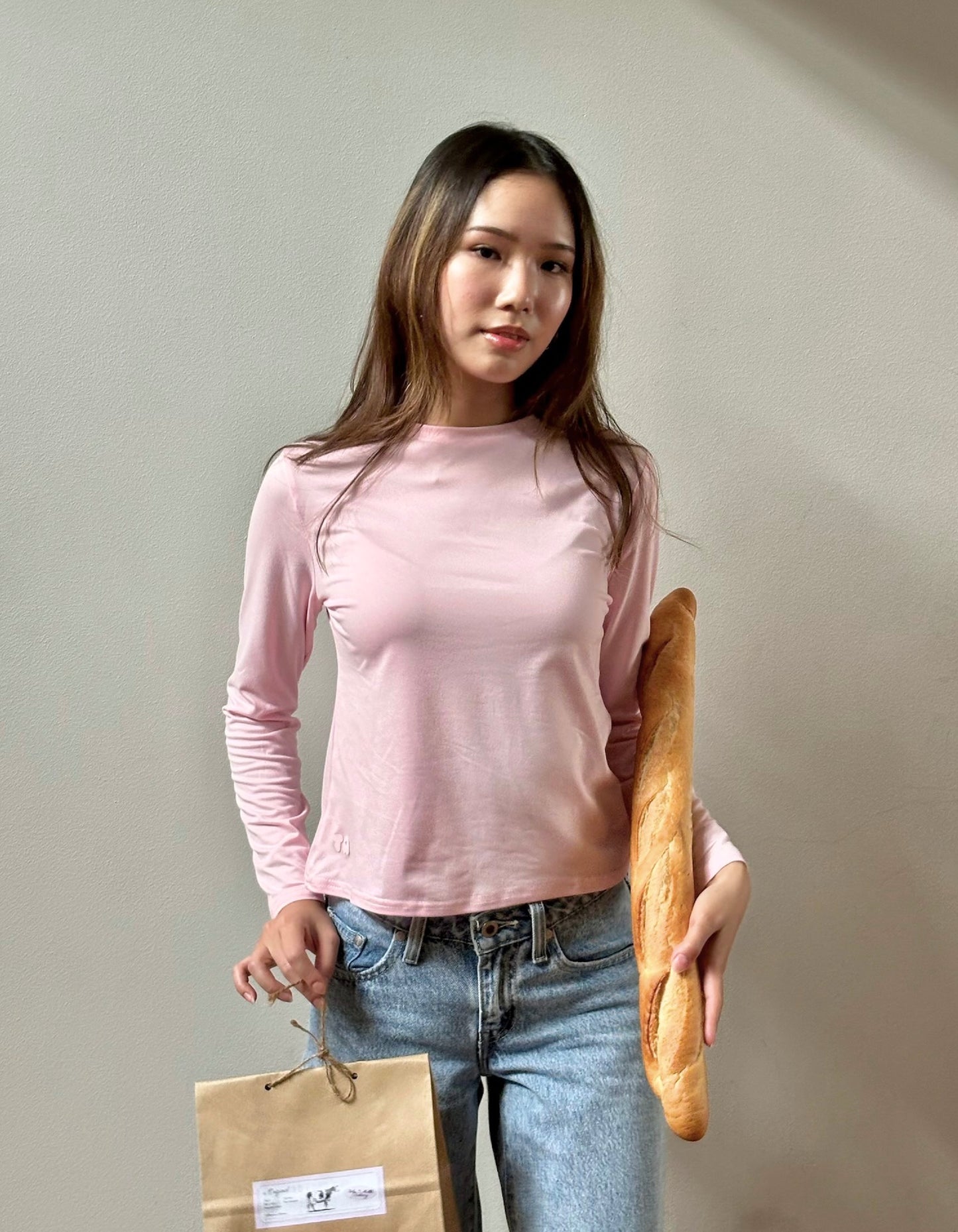Butter Long Sleeve Tee - Strawberry Swirl