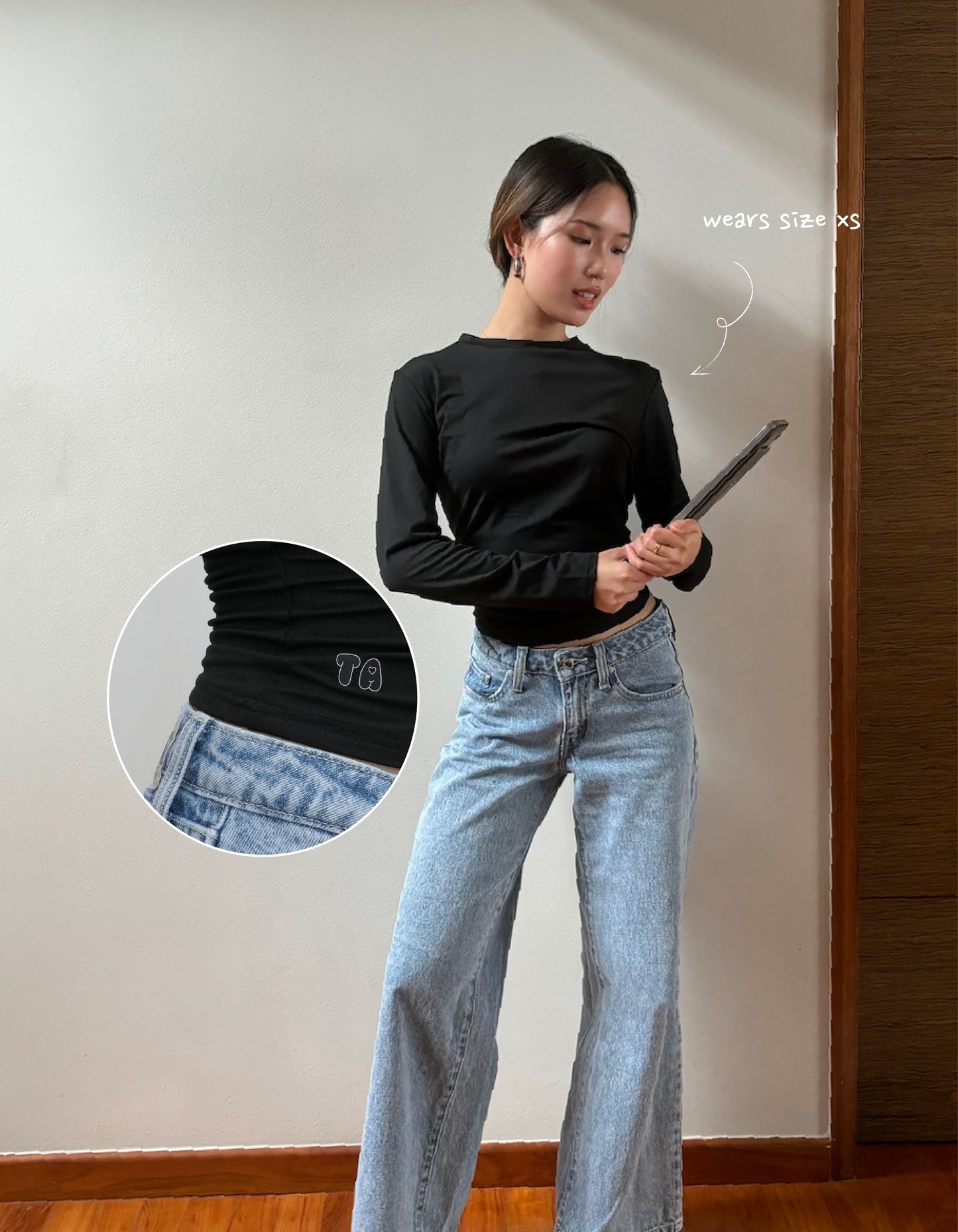 Butter Long Sleeve Tee - Black Velvet