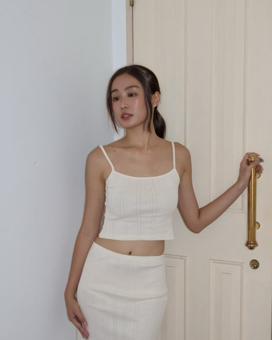 The Lola Tank - Butter Pointelle