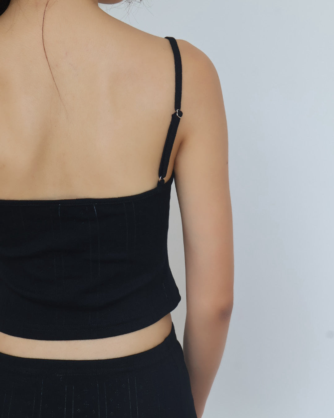 The Lola Tank - Onyx Pointelle