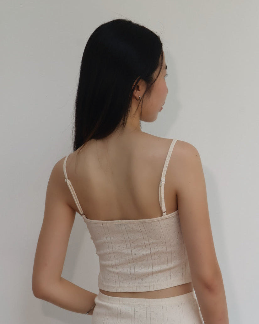 The Lola Tank - Butter Pointelle