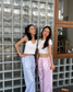 Blueberry Striped Lounge Pants